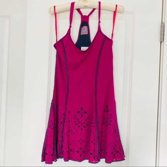 Free People Dresses & Skirts - VINTAGE Free People Dress Racerback Pink Flare Mini  XS
